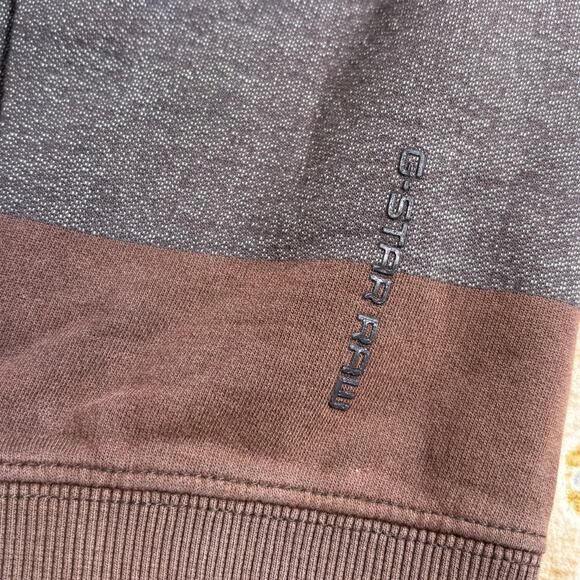 Vintage G Star Raw Y2k Zip Up Sweatshirt Striped Embroidered Sweater Men's XL - Picture 5 of 16